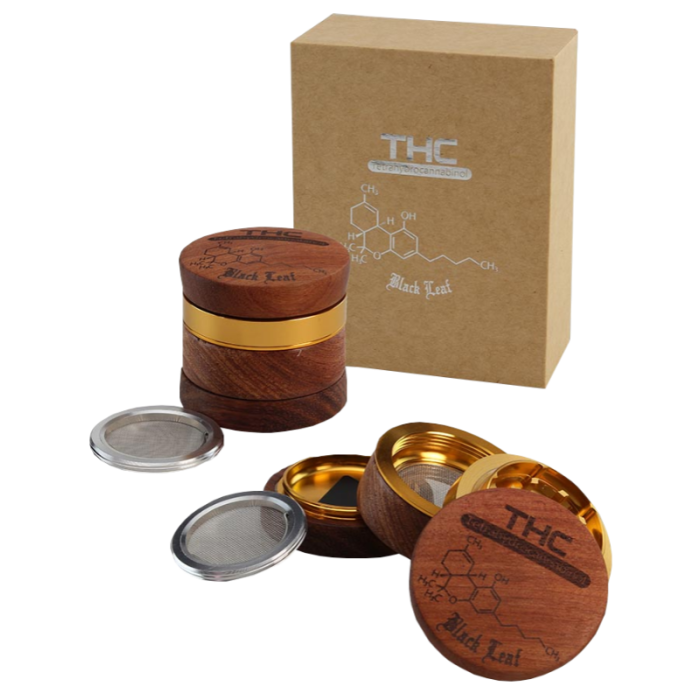 Black Leaf Holz-Alu Grinder THC - 4-tlg