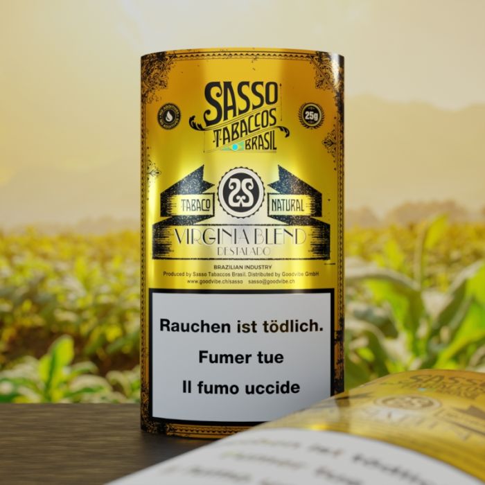 Sasso Tobaccos Brasil Virginia Blend Destalado - 25g
