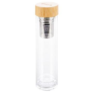 Ohia Thermosflasche aus Glas mit Bambusdeckel