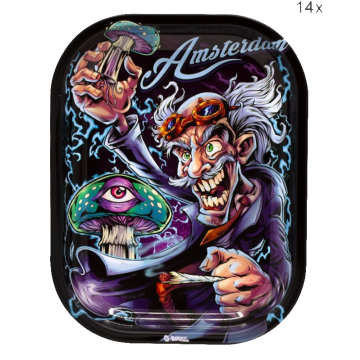 G-Rollz Amsterdam Mad Scientist Small Tray Drehtablett - 14x18 cm
