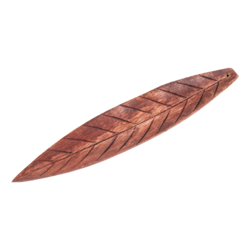 Räucherstäbchenhalter Holz Brown-Leaf