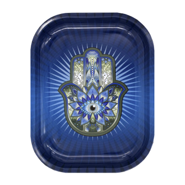 Hamsa Tray Rollschale blau klein