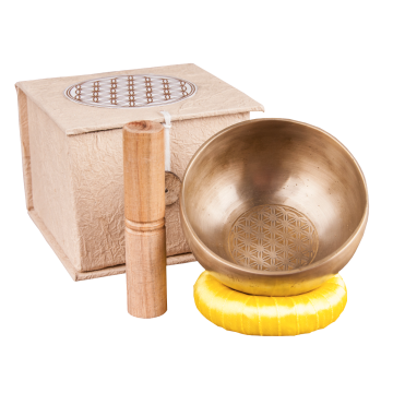 Klangschale Blume des Lebens in Geschenkbox