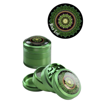 Mandala Dome Grün Alu-Grinder, 50mm, 4-tlg