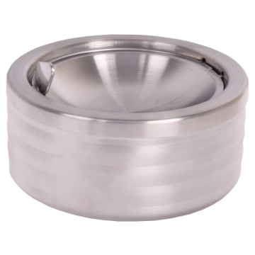 Kipp-Aschenbecher Edelstahl Chrom