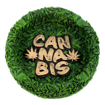 Resin Ashtray Cannabis, 13cm