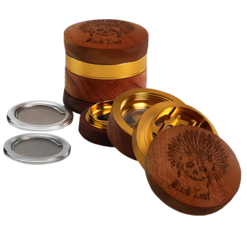 Holz-Alu Grinder Indianer, 4-tlg