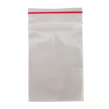 Schnellverschlußbeutel Roter Strich 60x80mm, 100Stk.