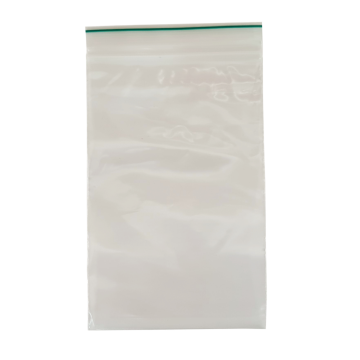 Schnellverschlußbeutel GrünStrich 80x120mm, 0.06mm, 100Stk.