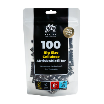 Kailar Big Size 9mm Cellulose Aktivkohlefilter