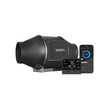 Cloudline PRO T4, leises Inline-Lüftersystem mit Temperatur- und Feuchtigkeitssteuerung, 100 mm