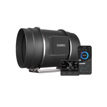 Cloudline PRO T8, leises Inline-Lüftersystem mit Temperatur- und Feuchtigkeitssteuerung, 200 mm