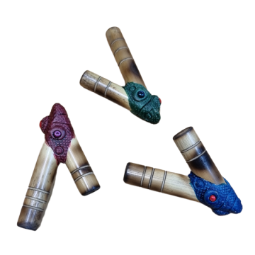 Bambus Kuripe Selbstapplikator verziert mit Perlen