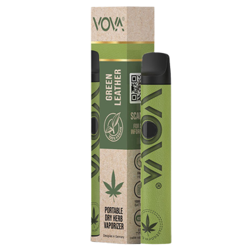 Portable Dry Herb Vaporizer – Green Leather