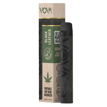 Portable Dry Herb Vaporizer – Black Leather