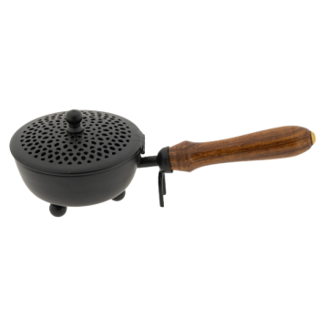 Berk Tragegefäß Amon – Räucherpfanne aus Eisen mit Holzgriff