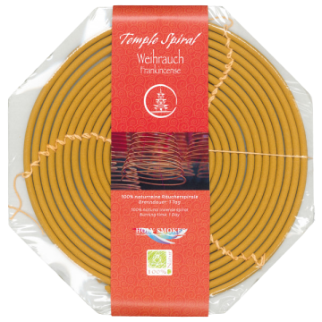 Naturreine Räucherspirale mit Weihrauch – 1 Tag Brenndauer