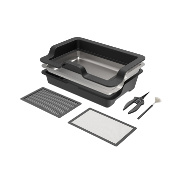 Großes Trim-Tablett-System - 3-Tablett- & 2-Sieb-Set