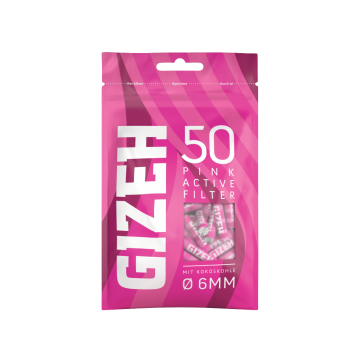 Pink Aktivkohle Filter 6mm - 50 Stk.