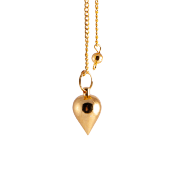 Tropfenpendel – Messing, vergoldet, 24mm