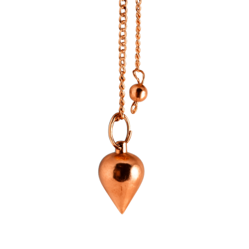 Tropfenpendel – Messing, verkupfert, 24mm