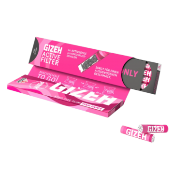 PINK King Size Slim + Aktivkohlefilter