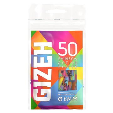Rainbow Aktivkohle Filter 6mm - 50 Stk.