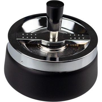 Drehaschenbecher – Black/Chrome