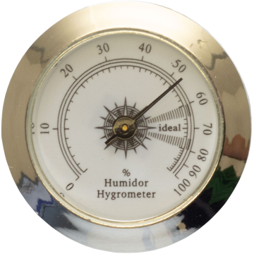 Hygrometer Rund, Weiss