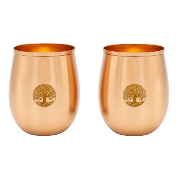 Kupfertrinkbecher Baum des Lebens, 350ml, 2 Stk.