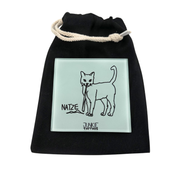 Natze - Robustes Echtglas Brettchen, 10x10cm