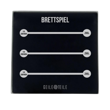 Brettspiel - Robustes Echtglas Brettchen, 10x10cm
