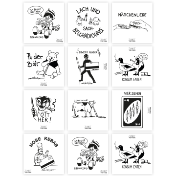 Sticker Pack, 20 Sticker, 10 Motive, 10x10cm