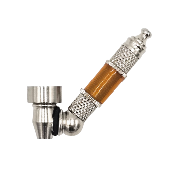 Metal Pipe 45° gekrümmt, 9cm