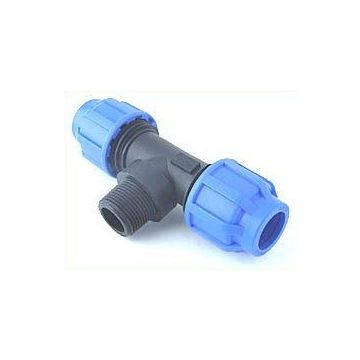 T-Stück 20 mm auf 3/4 Zoll AG auf 20 mm, verschraubt