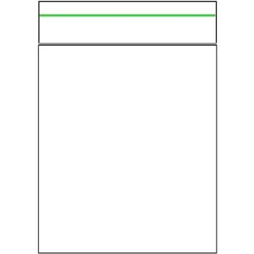 Schnellverschlußbeutel Grüner Strich 60x80mm, 100Stk.