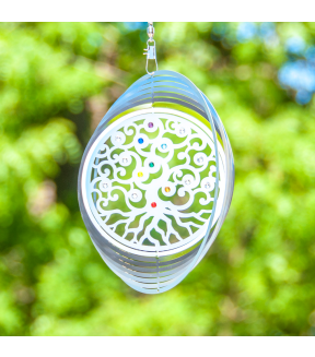 Windspiel Yggdrasil Weltenbaum Mobile aus Edelstahl, &Oslash;15cm