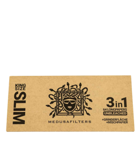 Medusafilters Longpapers 3 in 1 - 64 ungebleichte Papers, Tray, Grindfl&auml;che