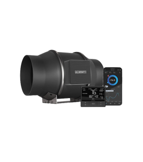 Cloudline PRO T6, leises Inline-L&uuml;ftersystem mit Temperatur- und Feuchtigkeitssteuerung, 150 mm